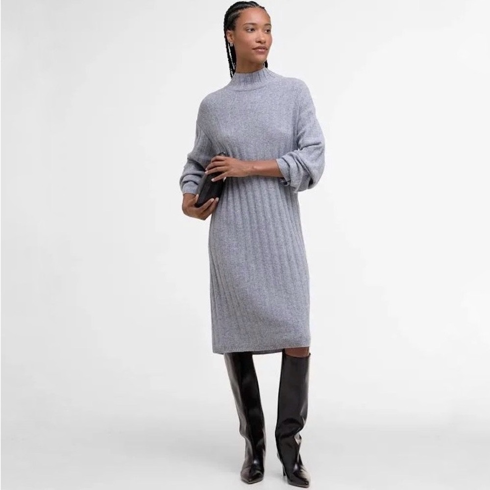 Barbour Sophia knitted Dress grey small